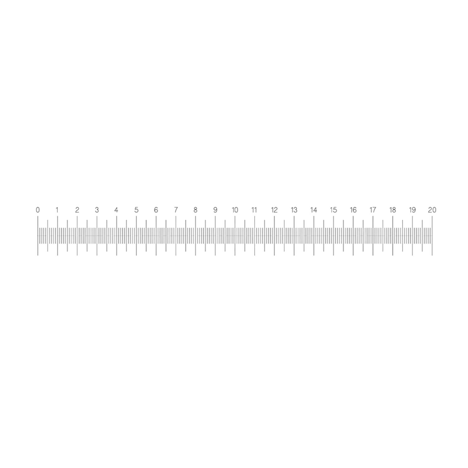 Strichplatte Horizontalmikrometer Ø 24mm, Skala 20 mm/0,1 mm