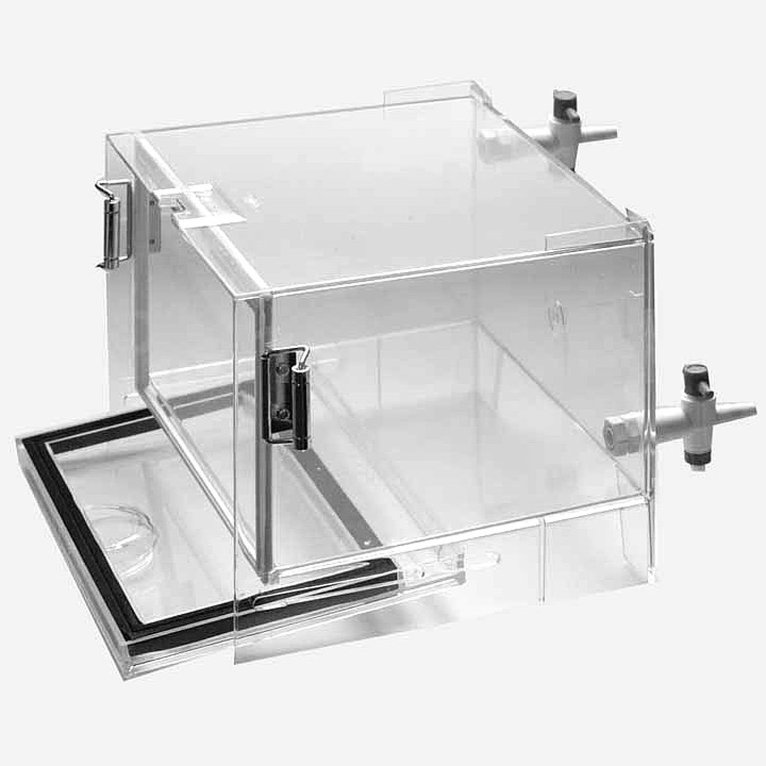 G3518-2252_1 Exsikkator-Behälter mit 2 Gasanschlüssen (transparent, stapelbar)