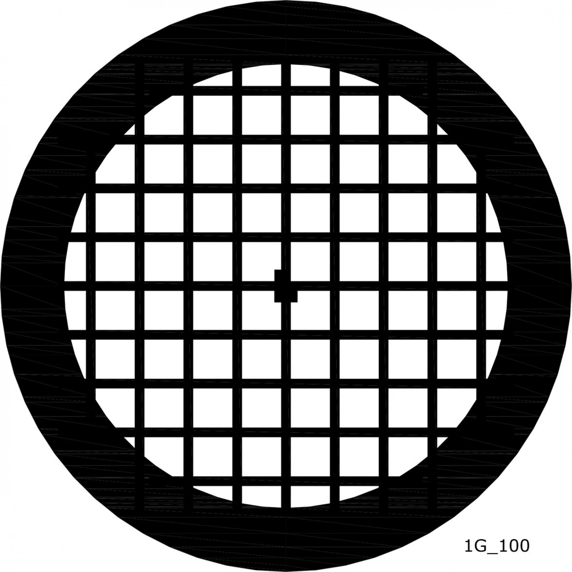 Graticules Kupfer Netzchen mit Mittelmarkierung, 3.0/3.05mm, 100 mesh