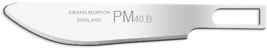 Pathologie-Skalpellklingen "PM40B" aus Kohlenstoffstahl, 10er-Pack – passend für Skalpellhalter Größe PM40
