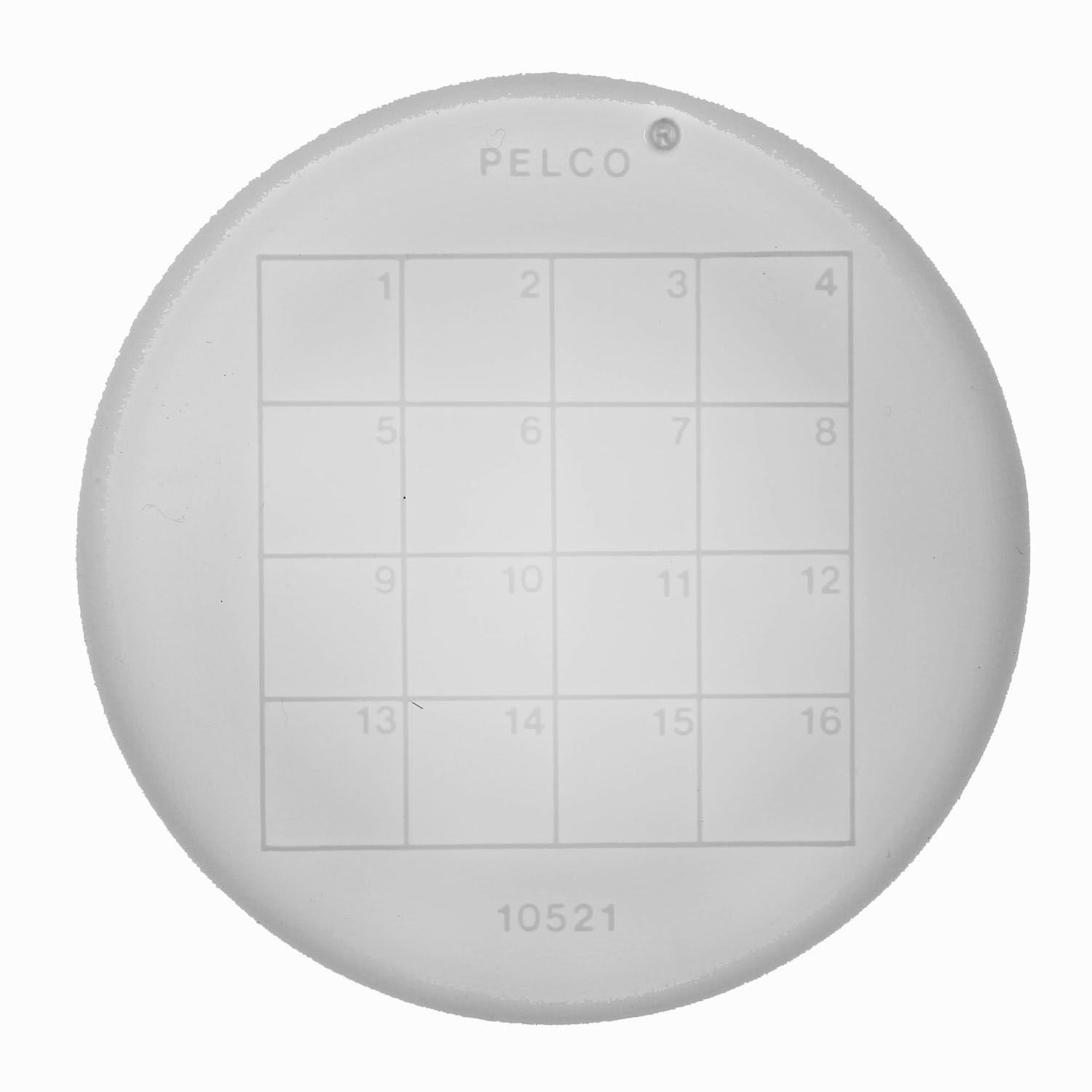 Silikonpad Ø 70mm, rund, nummeriert (1-16) - Haftplatte zur Fixierung von EM-Grids