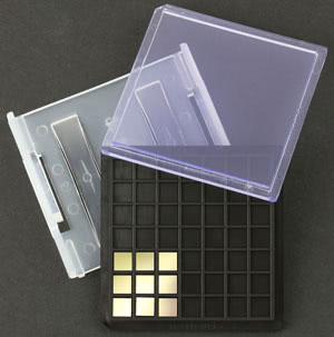 Aufbewahrungsbox für 49 Proben & Lift-Out-Grids, antistatisch Aufbewahrungsbox für 49 Proben & Lift-Out-Grids, antistatisch