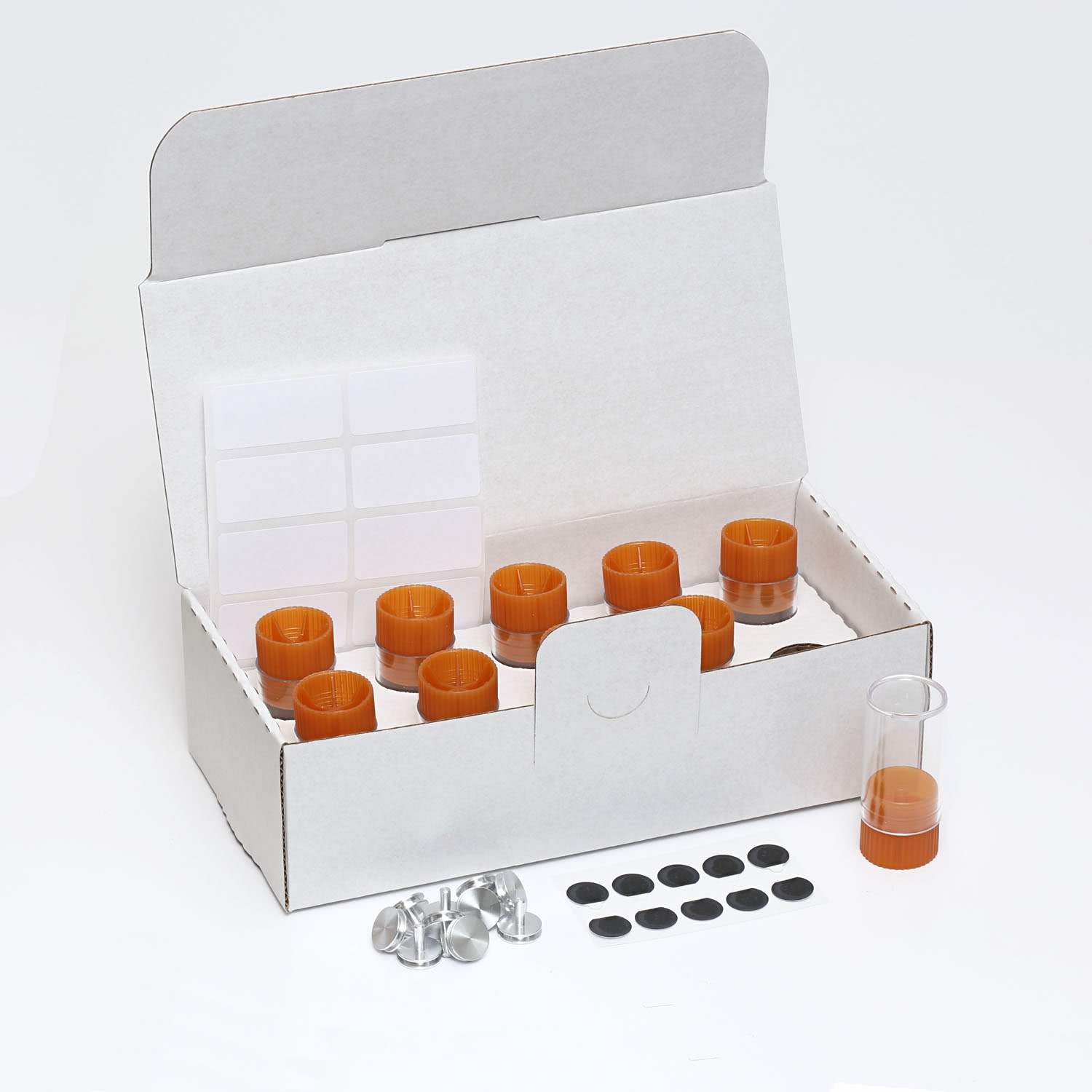 PLANO REM-Mobil-Box bestückt mit Leit-Tabs G3347A & Stiftprobenteller G301 (unbeklebt) in Hülse G3626