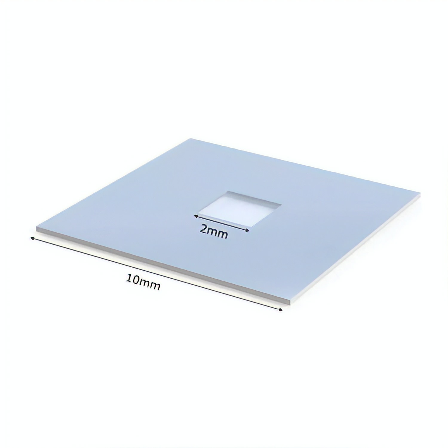 21901-10_1 Siliziumnitrid X-Ray Röntgenfenster, viereckig, 5mm Rahmen, Fenster Größe 1.0mm, Membranstärke 200nm