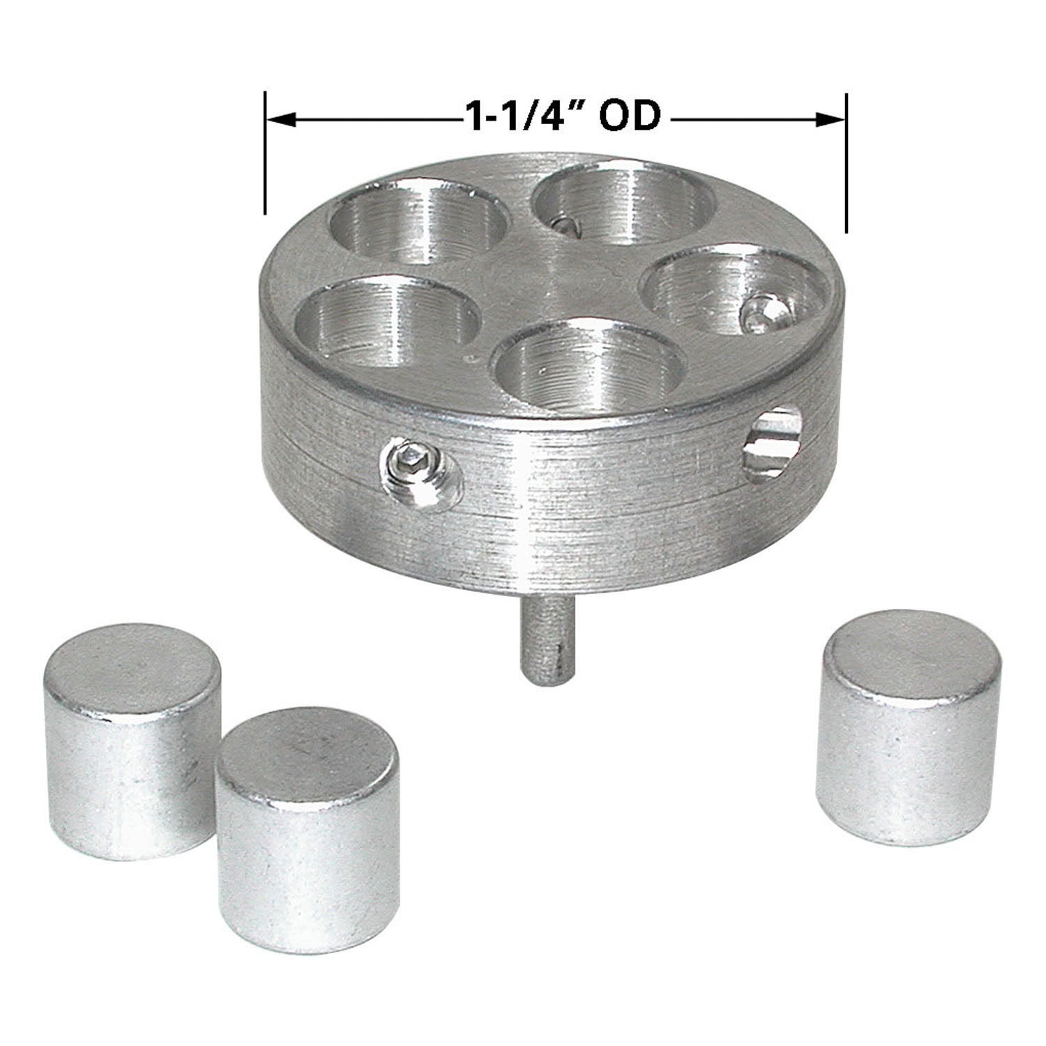 15315_1 Halter für 5 Zylinder-Probenhalter mit je 9,5 mm ø