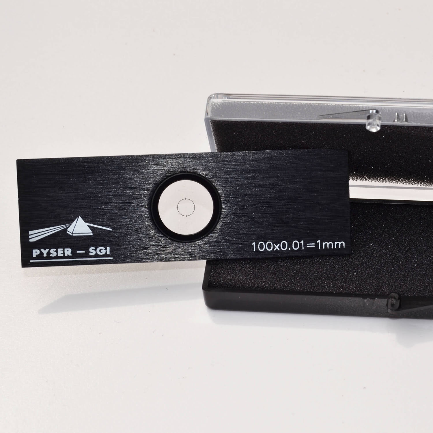 L4079_1 Objektträger-Mikrometer für Auflicht (Länge: 1 mm, Unterteilung: 0,01 mm)