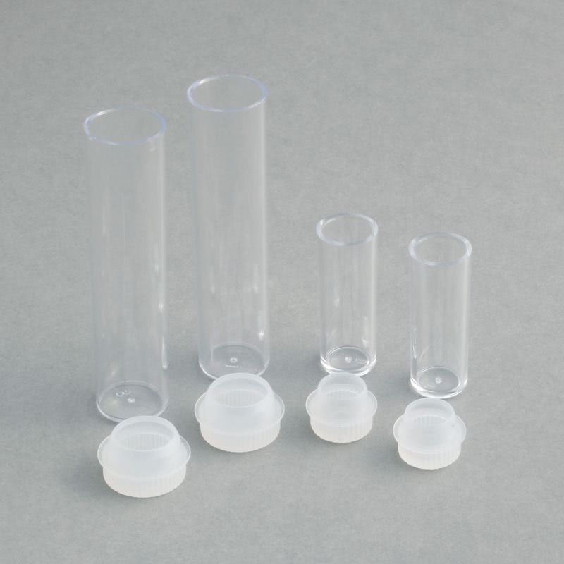 G286_G289 Polystyrol Röhrchen mit Eindrückstopfen, klar