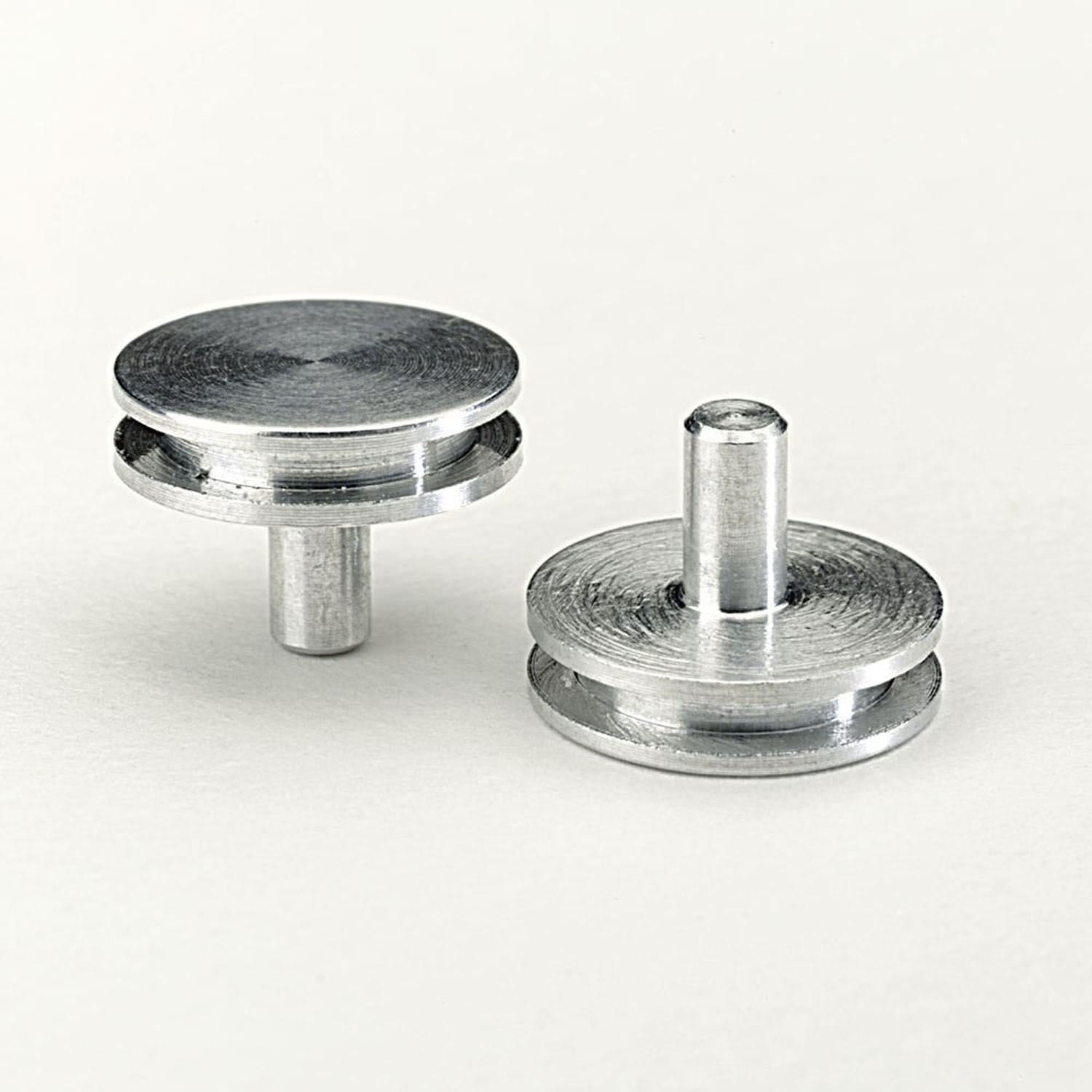 Stiftprobenteller aus Aluminium Ø 12,7 mm, Stiftlänge 6 mm