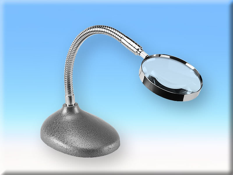 O6336_1 Lupe auf beweglichem Arm mit 2-facher Vergrößerung