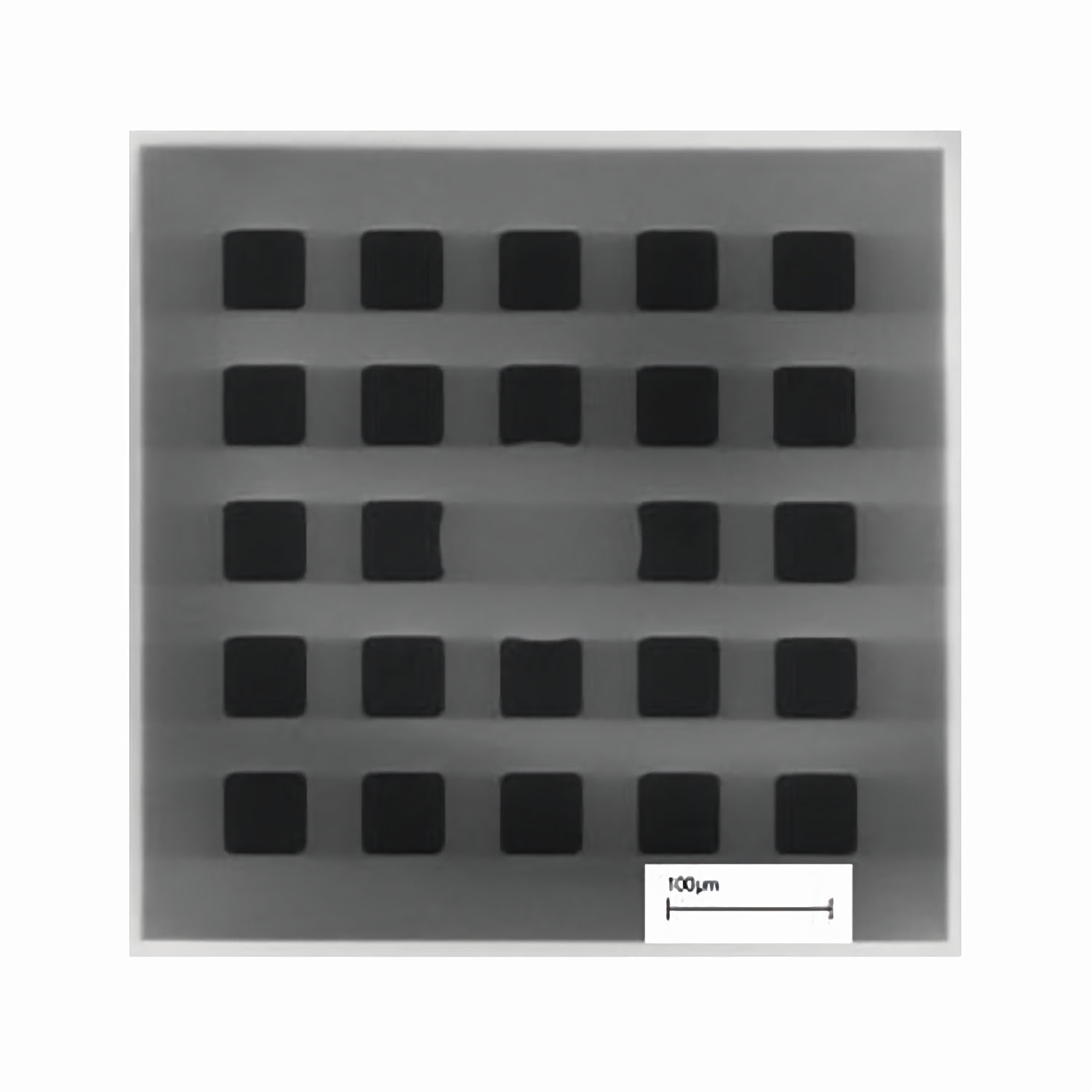 21530-10_1 Siliziumdioxid-Trägerfilm für TEM, 40nm, 50 x 50µm Öffnungen (24) auf 0,5 x 0,5 mm Fenster, Ø 3 mm