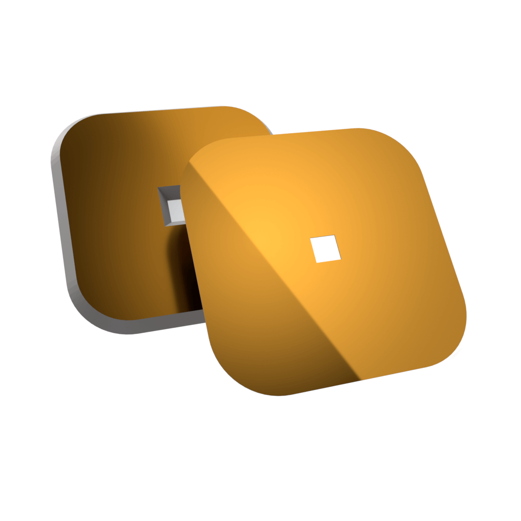 Siliziumnitrid Membran mit 1 Fenster 500 µm, Membrandicke 50 nm, Rahmengröße: 5 x 5 mm, nicht porös Siliziumnitrid Membran mit 1 Fenster 500 µm, Membrandicke 50 nm, Rahmengröße: 5 x 5 mm, nicht porös