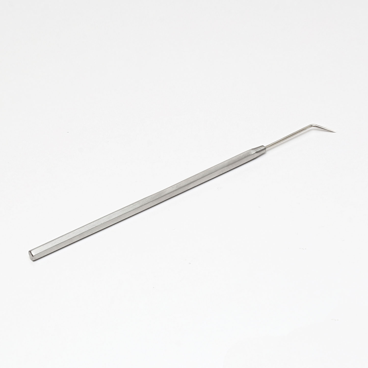 Feine Sonde aus Edelstahl, gewinkelt