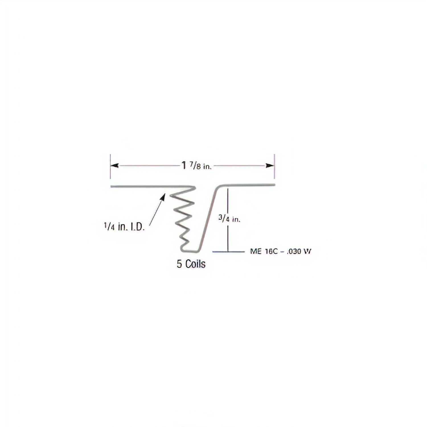 Einstrangiger Wolframdraht-Korb mit 5 Windungen, Draht Ø 0,76 mm - 3.77V/23A/87W für 1800°C