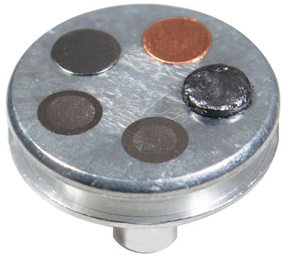 602-A_1 PELCO X-Checker (Mn, Cu, C), 400 mesh + 1000 mesh Nickel Netzchen, 12.7mm Al-Stiftprobenteller