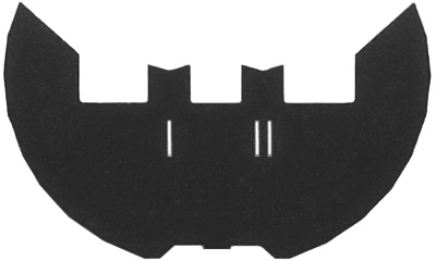 16550_1 Kohlenstoff Netzchen mit zwei V-förmigen Zapfen