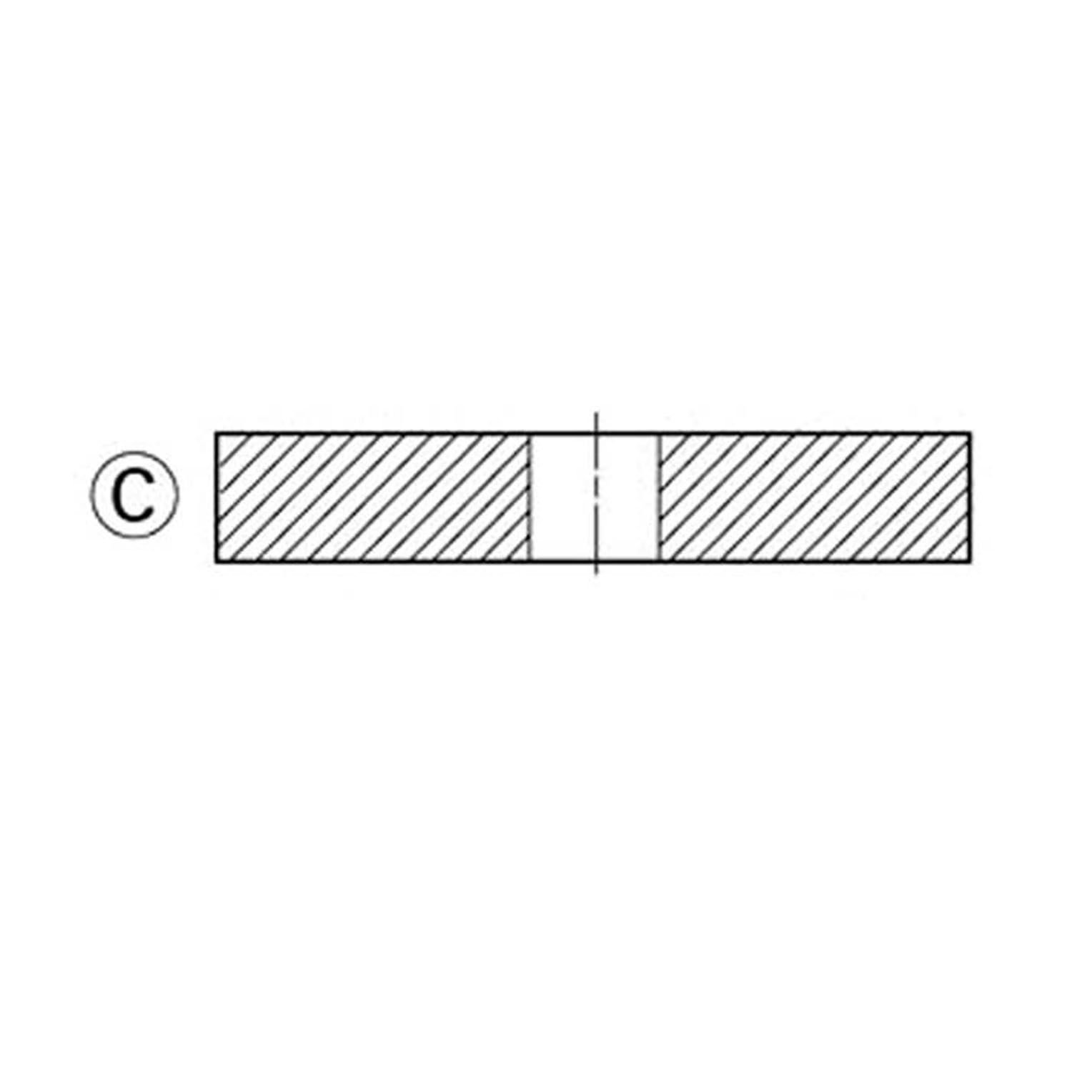 Blende Molybdän, 19,99 mm Ø, 0,25 mm dick