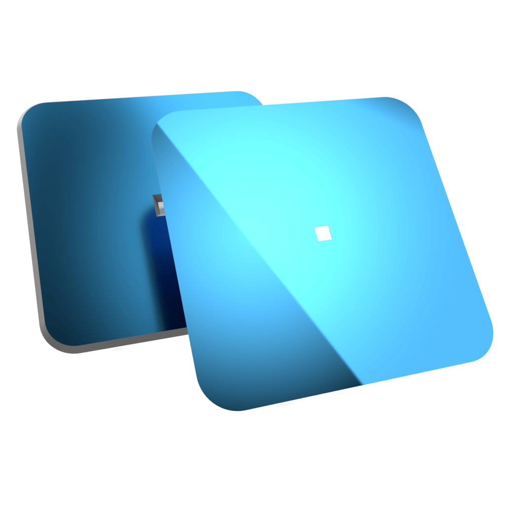 Siliziumnitrid Membran mit 1 Fenster 500 µm, Dicke 100 nm, Rahmen 10 x 10 mm, nicht porös Siliziumnitrid Membran mit 1 Fenster 500 µm, Dicke 100 nm, Rahmen 10 x 10 mm, nicht porös