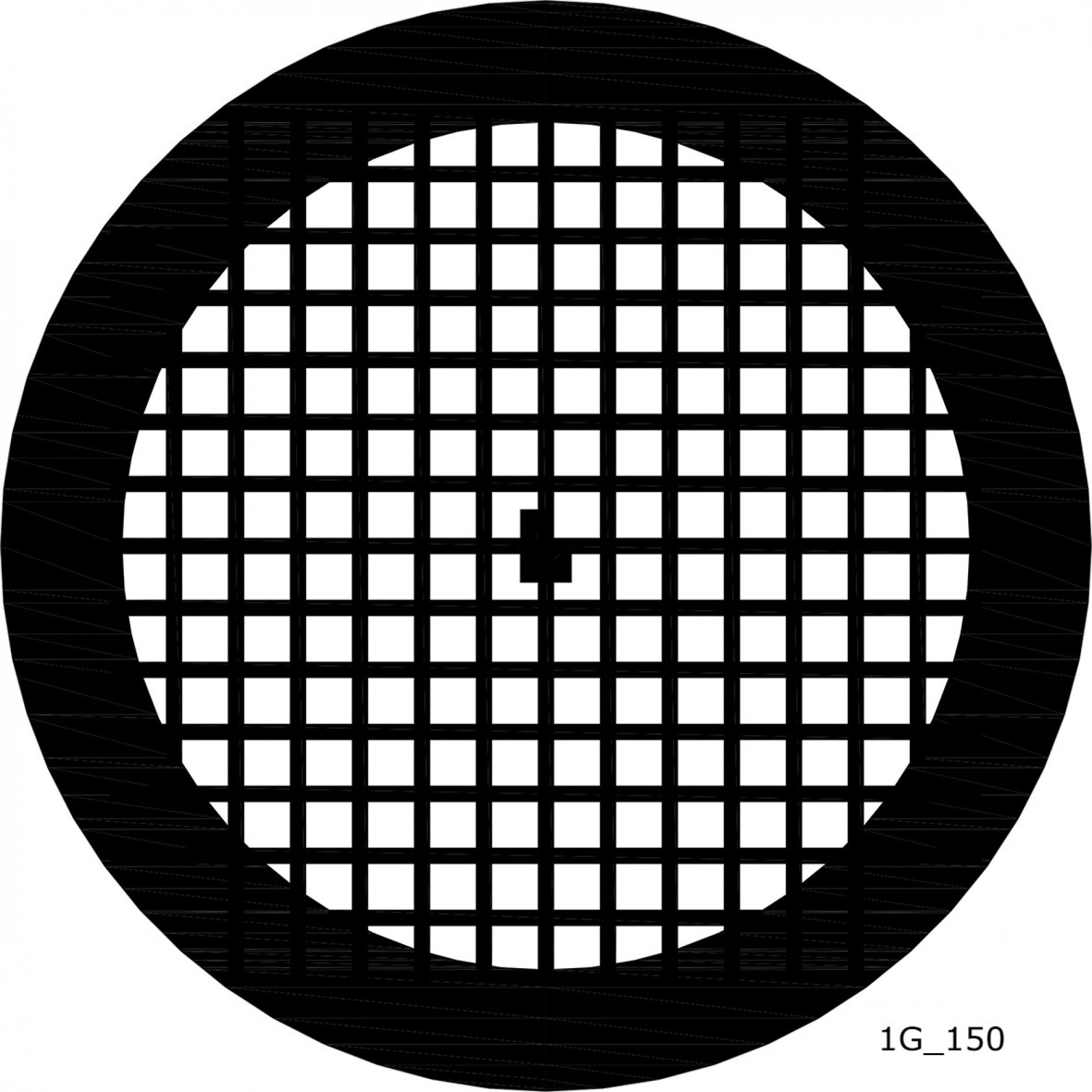 Graticules Kupfer Netzchen mit Mittelmarkierung, 3.0/3.05mm, 150 mesh