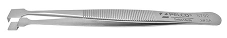Wafer Pinzette Typ 2W, antimagnetisch, Länge 120 mm, Spitzen 6,5 x 5,0 mm, rostfreier Stahl