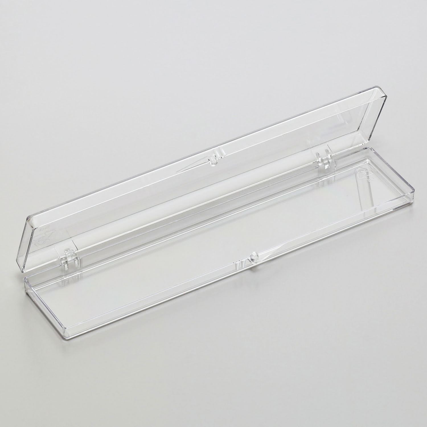 Polystyrol-Schachtel 190mm x 37mm x 12mm, transparent