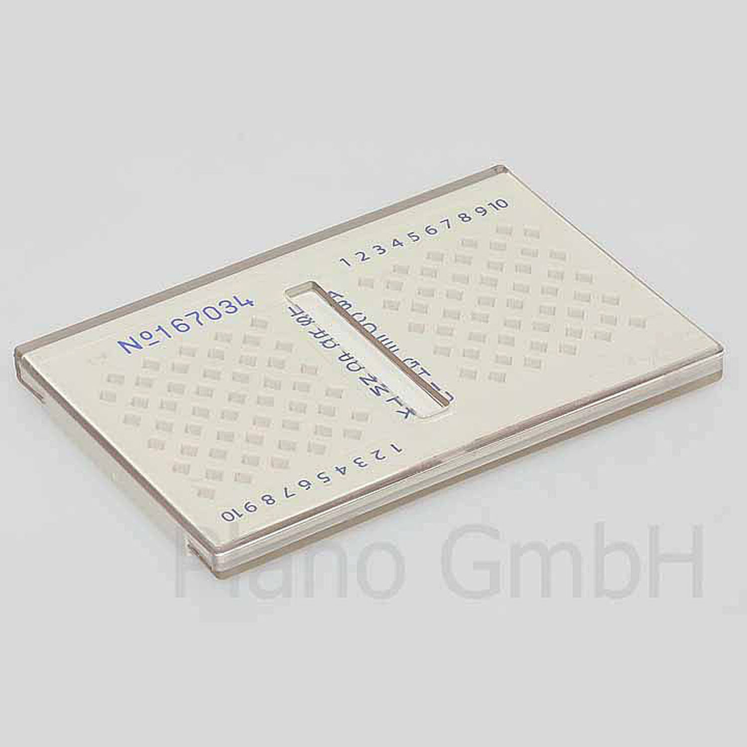 Aufbewahrungsbox für 100 TEM Grids Netzchen mit Ident-Nr.