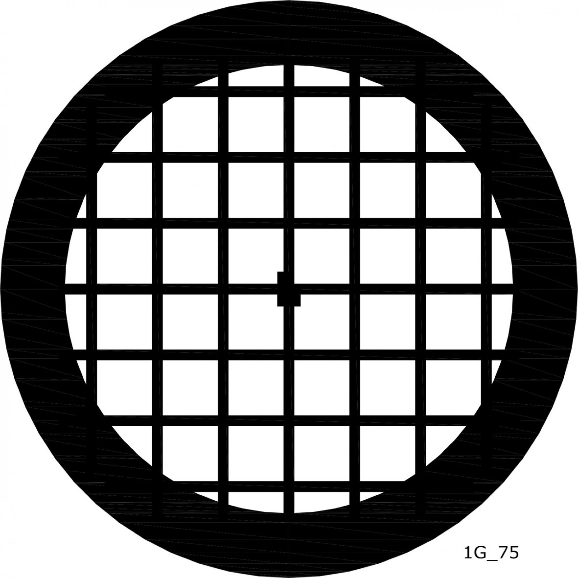 Graticules Netzchen mit Mittelmarkierung, 3.0/3.05mm, 75 mesh