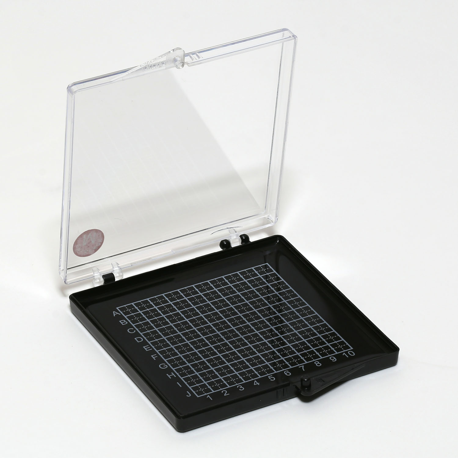 Gel-Box mit markierten Feldern