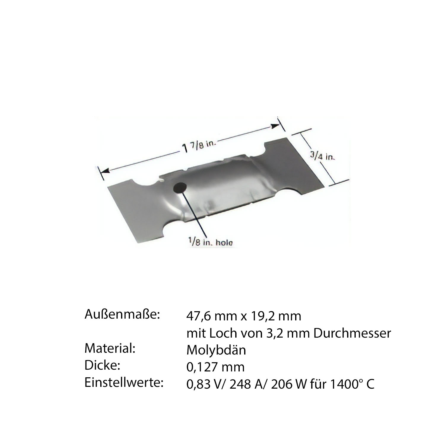 E84-55_1EL9FzjcwpQpg9 Heiz-Schiffchen mit Trog aus Wolfram