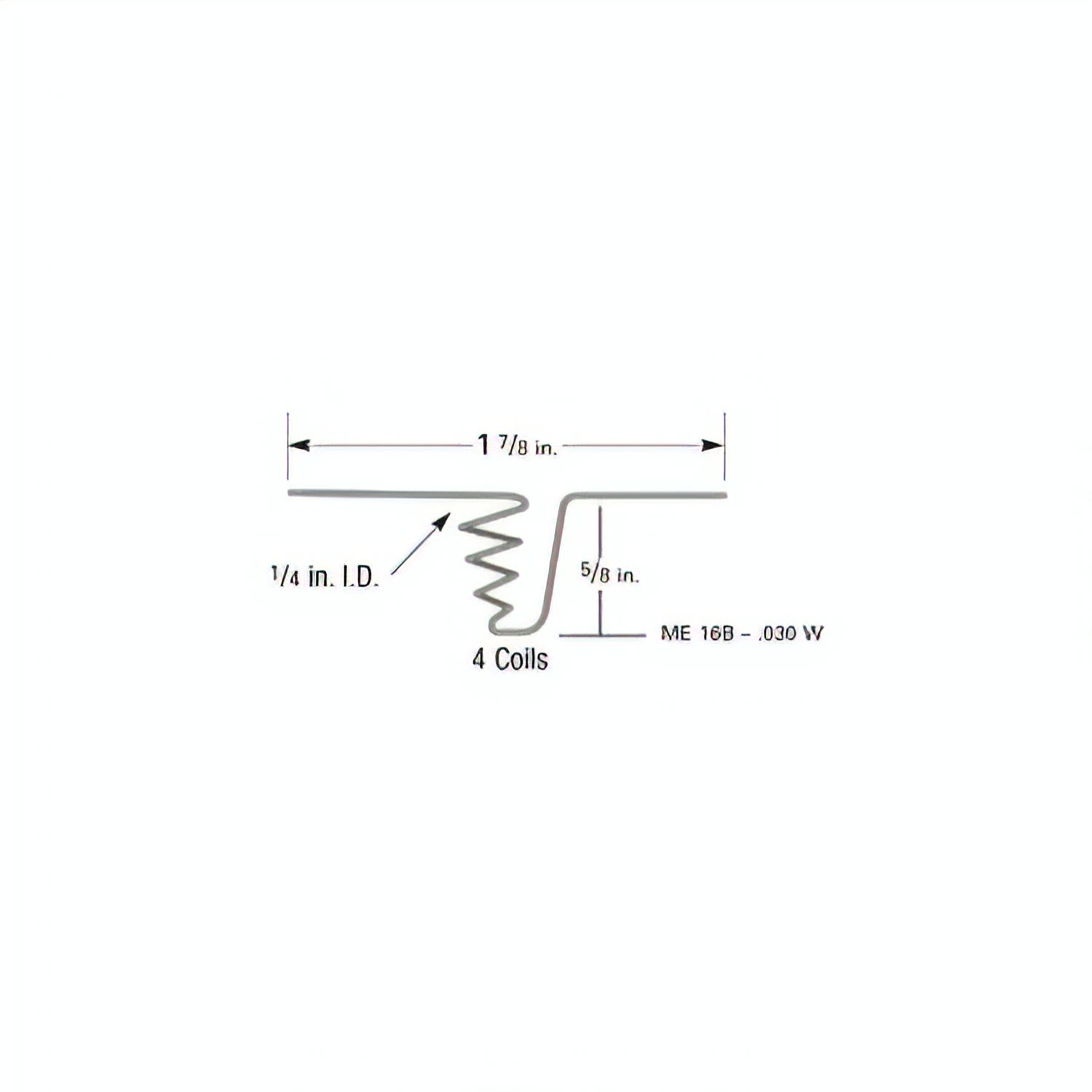 E76-2_1 Einstrangiger Wolframdraht-Korb mit 4 Windungen, Draht Ø 0,76 mm - 2.90V/23A/67W für 1800°C