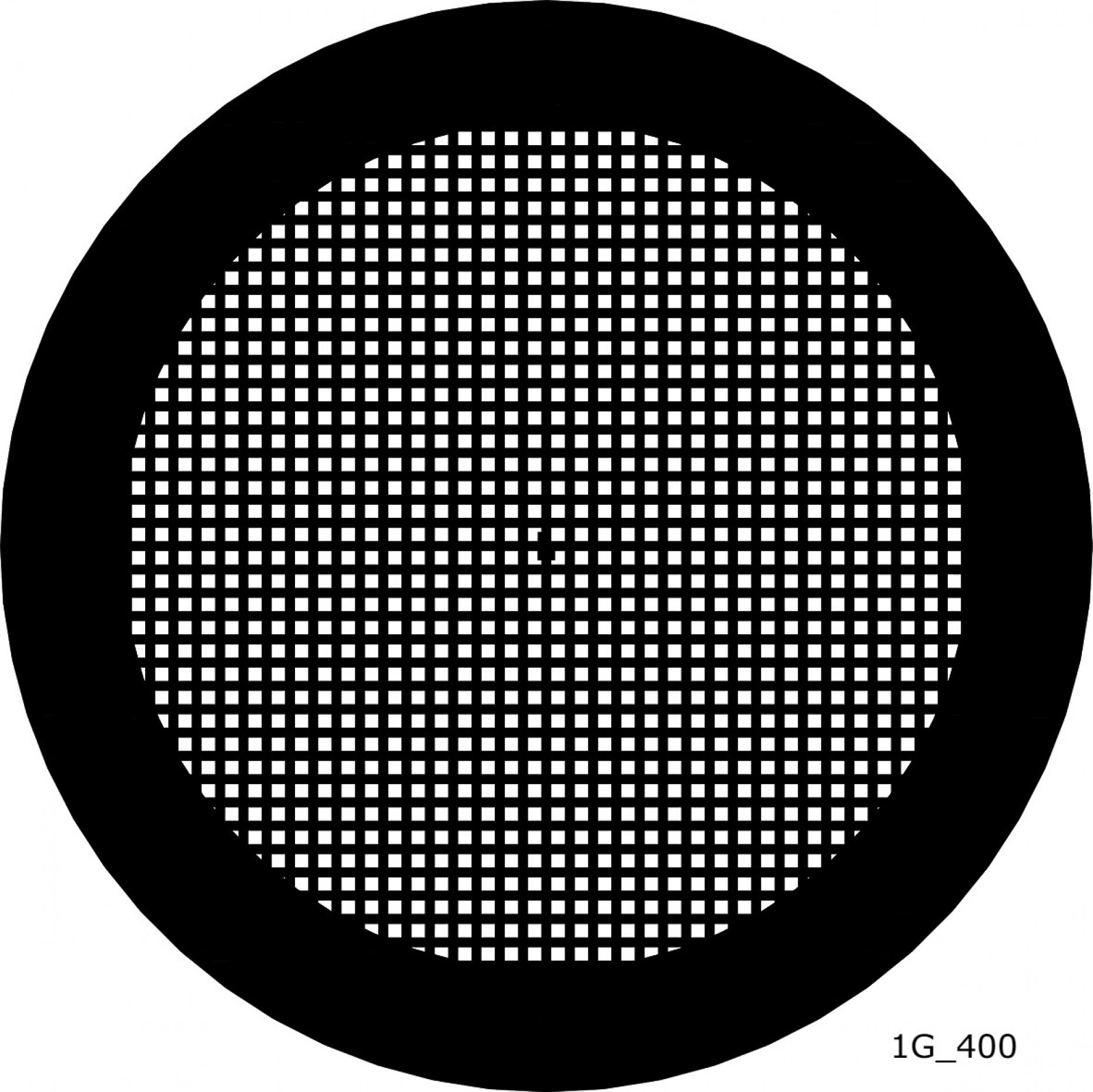 Graticules Kupfer Netzchen mit Mittelmarkierung, 3.0/3.05mm, 400 mesh