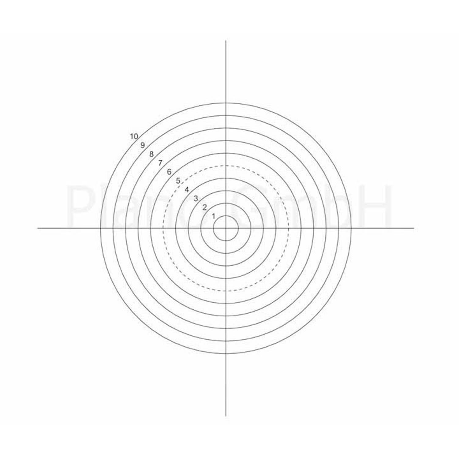 LP20226_1 Strichplatte (10 Konzentrische Kreise mit Fadenkreuz)