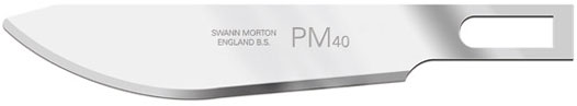 Pathologie-Skalpellklingen "PM40" aus Kohlenstoffstahl, 10er-Pack – passend für Skalpellhalter Größe PM40