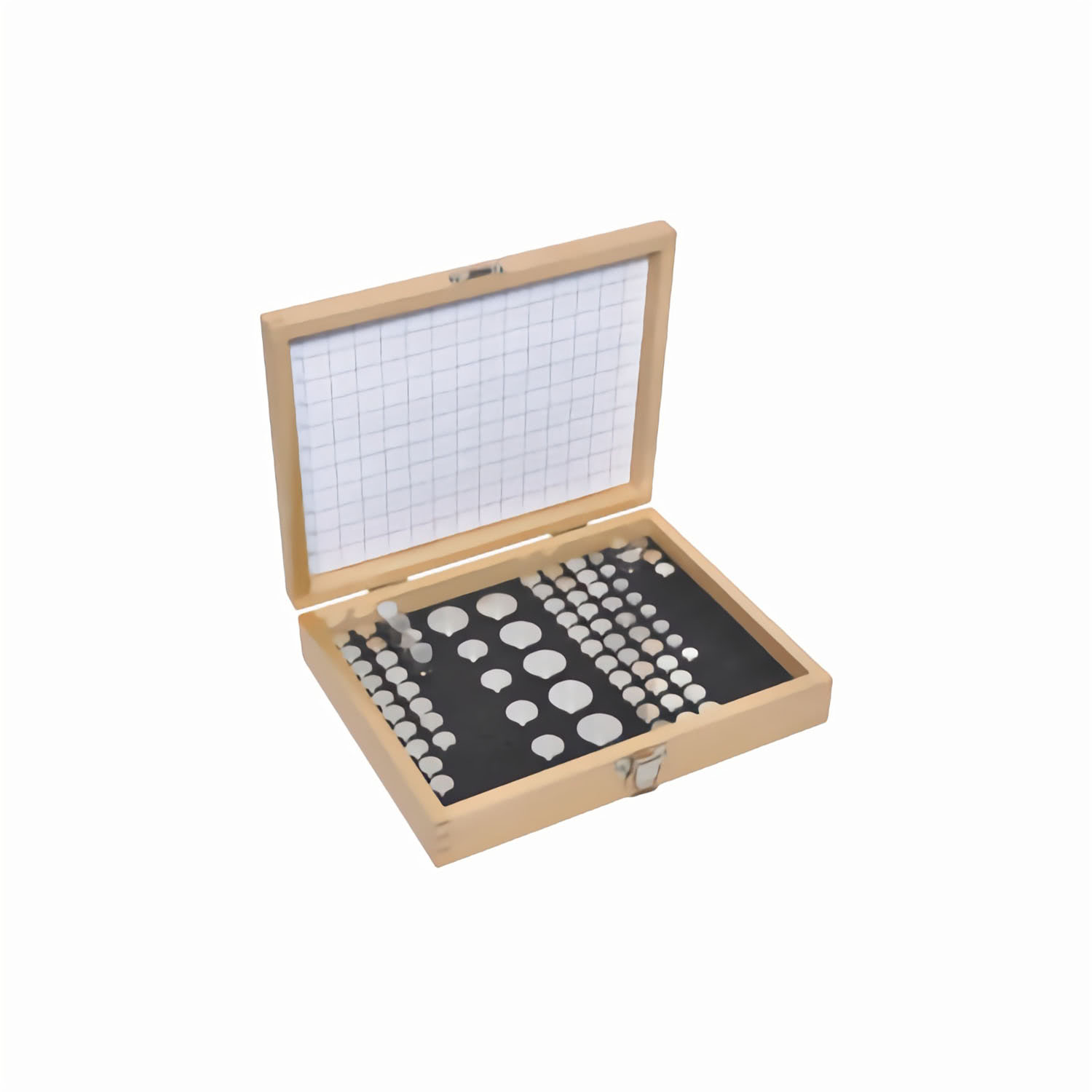16714_1 Aufbewahrungsbox aus Holz für bis zu 154 Stiftprobenteller