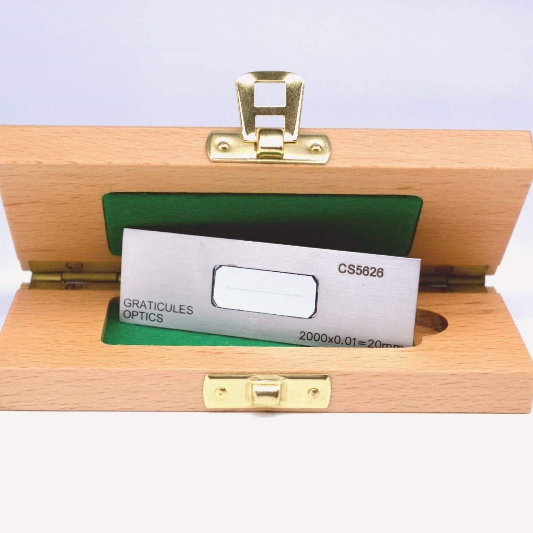 L4307 Objektträger-Mikrometer für Auflicht (Länge: 20 mm, Unterteilung: 0,01 mm)