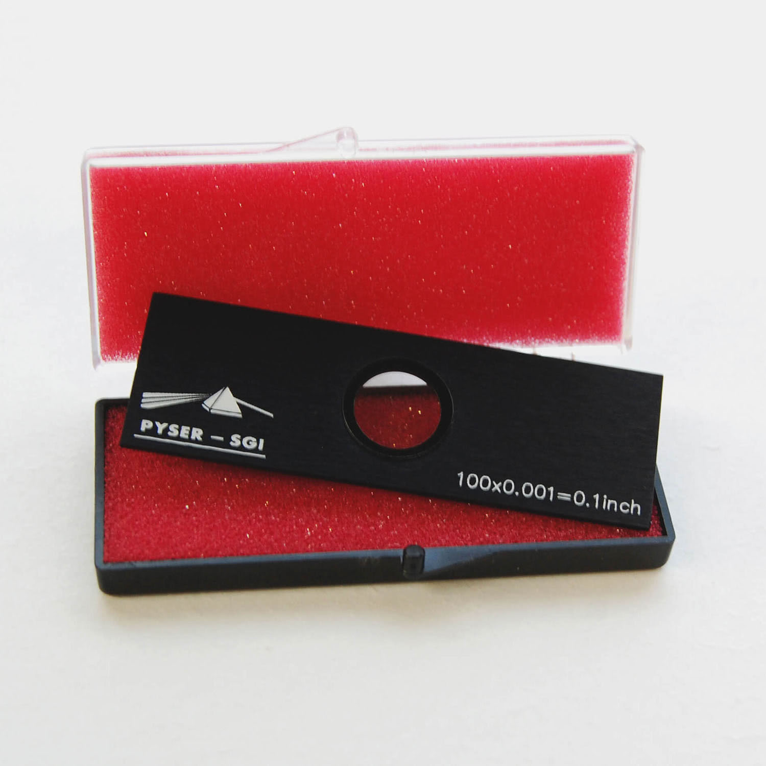 L4203_1 Objektträger-Mikrometer für Durchlicht (Länge: 0,1", Unterteilung: 0,001")