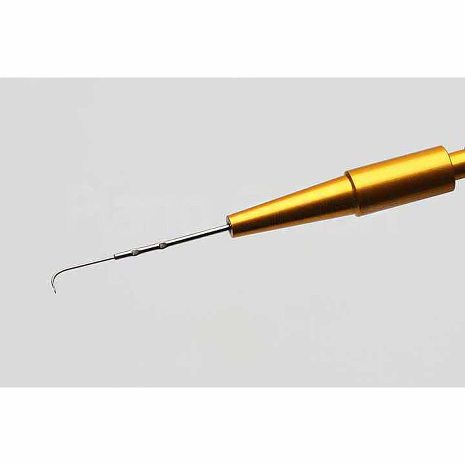 Mikro-Haken 90° mit Stahlschenkel Ø 0,25mm Mikro-Haken 90° mit Stahlschenkel Ø 0,25mm