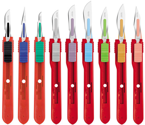 Sicherheits-Skalpell mit einziehbarer Klinge – steril & nicht-steril