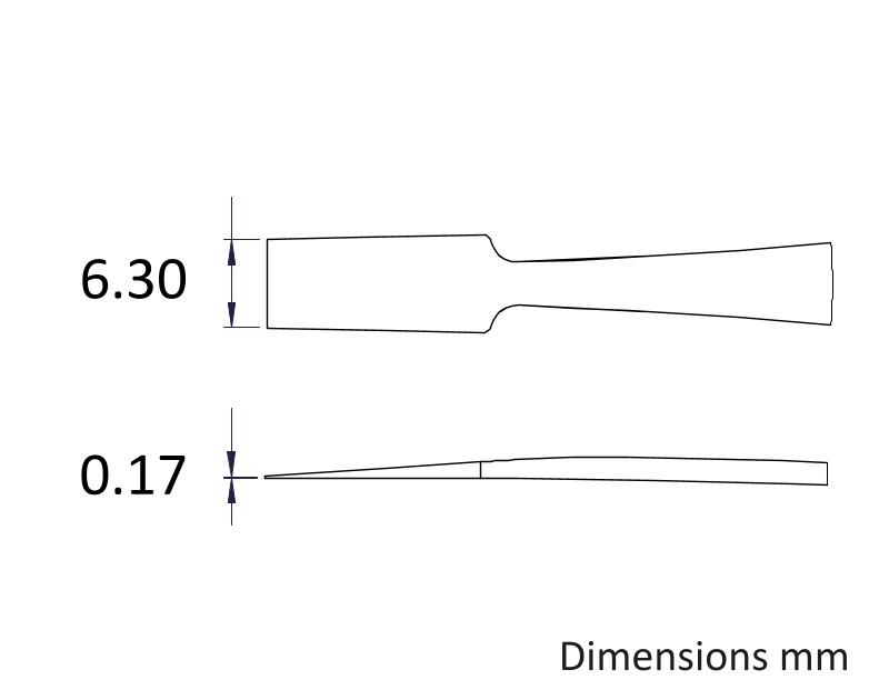 Pinzette mit flachen Spaten-Spitzen (ideal-tek), Typ 34A, hochpräzise, Material SA
