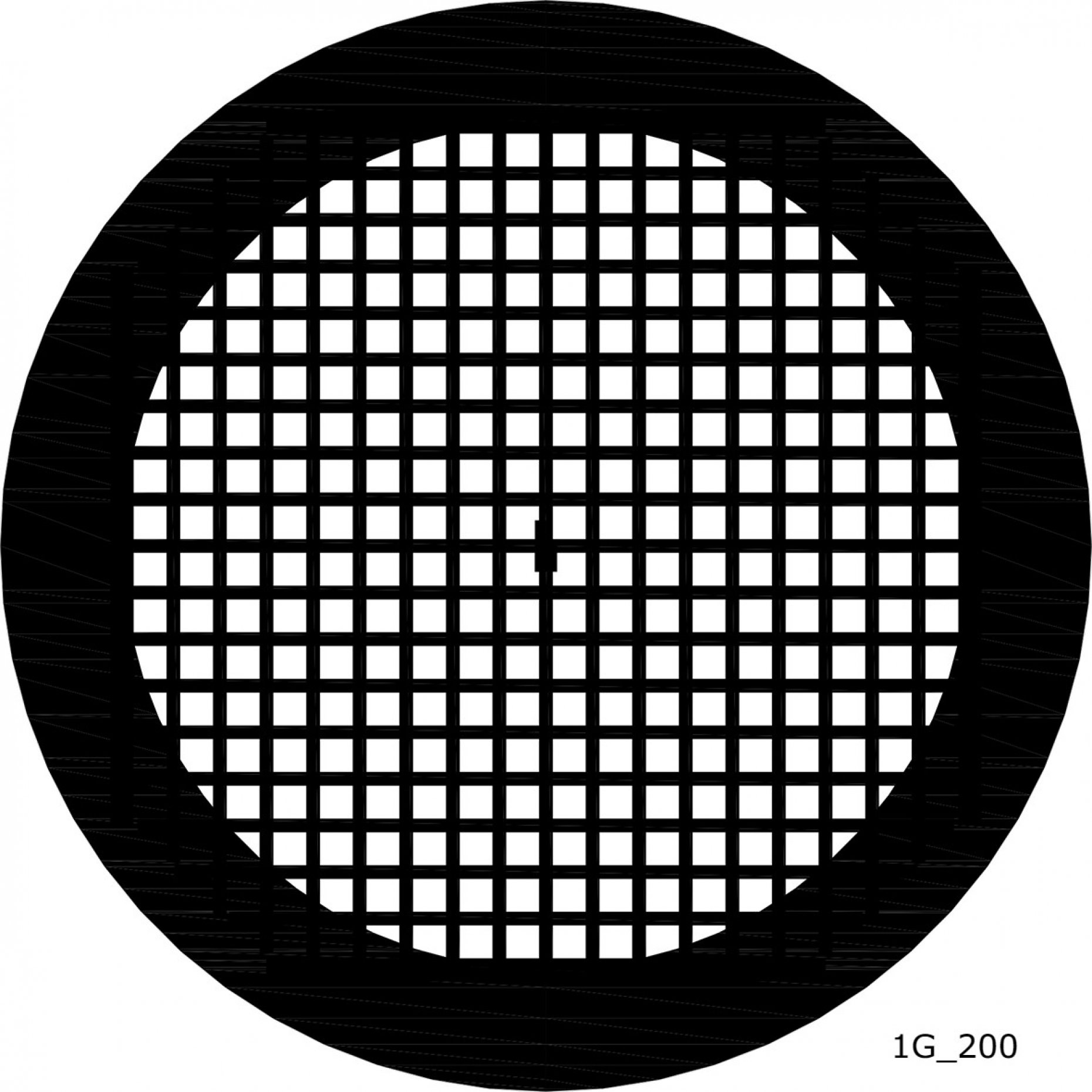 Graticules Kupfer Netzchen mit Mittelmarkierung, 3.0/3.05mm, 200 mesh