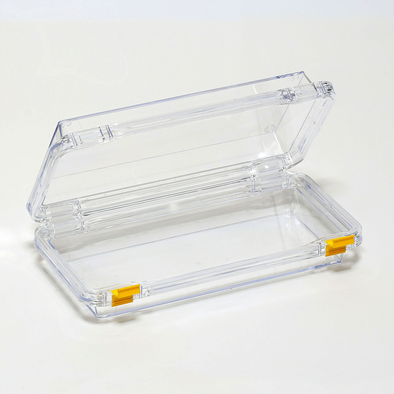 G3459B_1 Aufbewahrungsschachtel mit Membran und Klippverschluss, aufklappbar