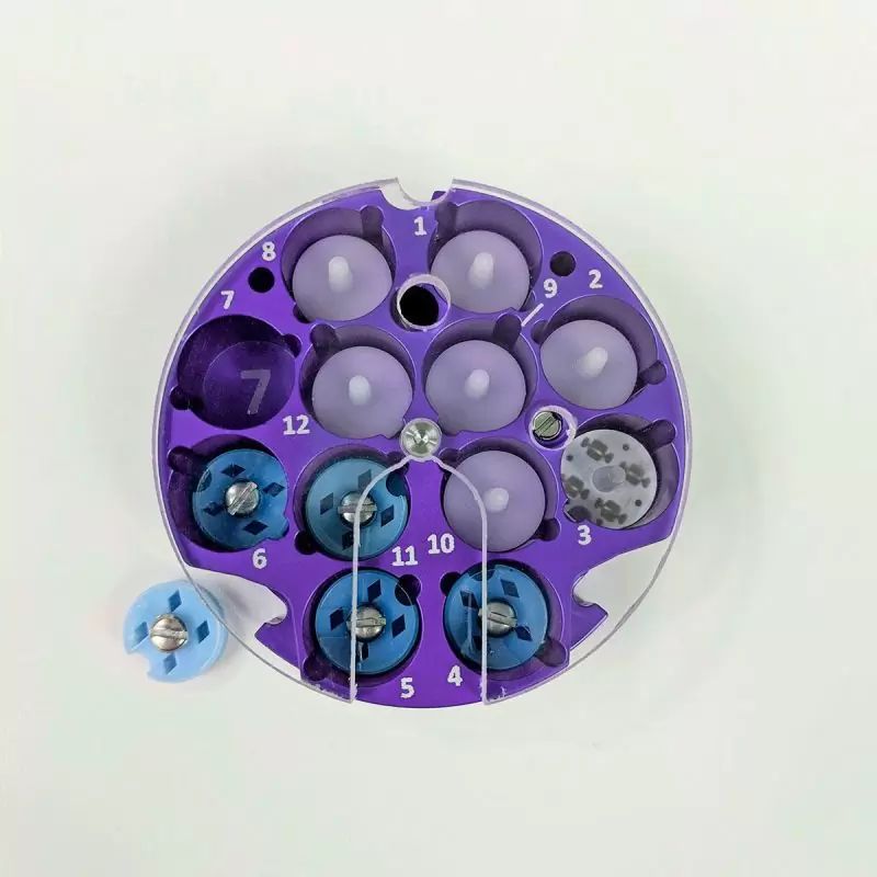 Cryo-EM Puck mit 12 Vertiefungen und transparenter Abdeckung, 1 Stück