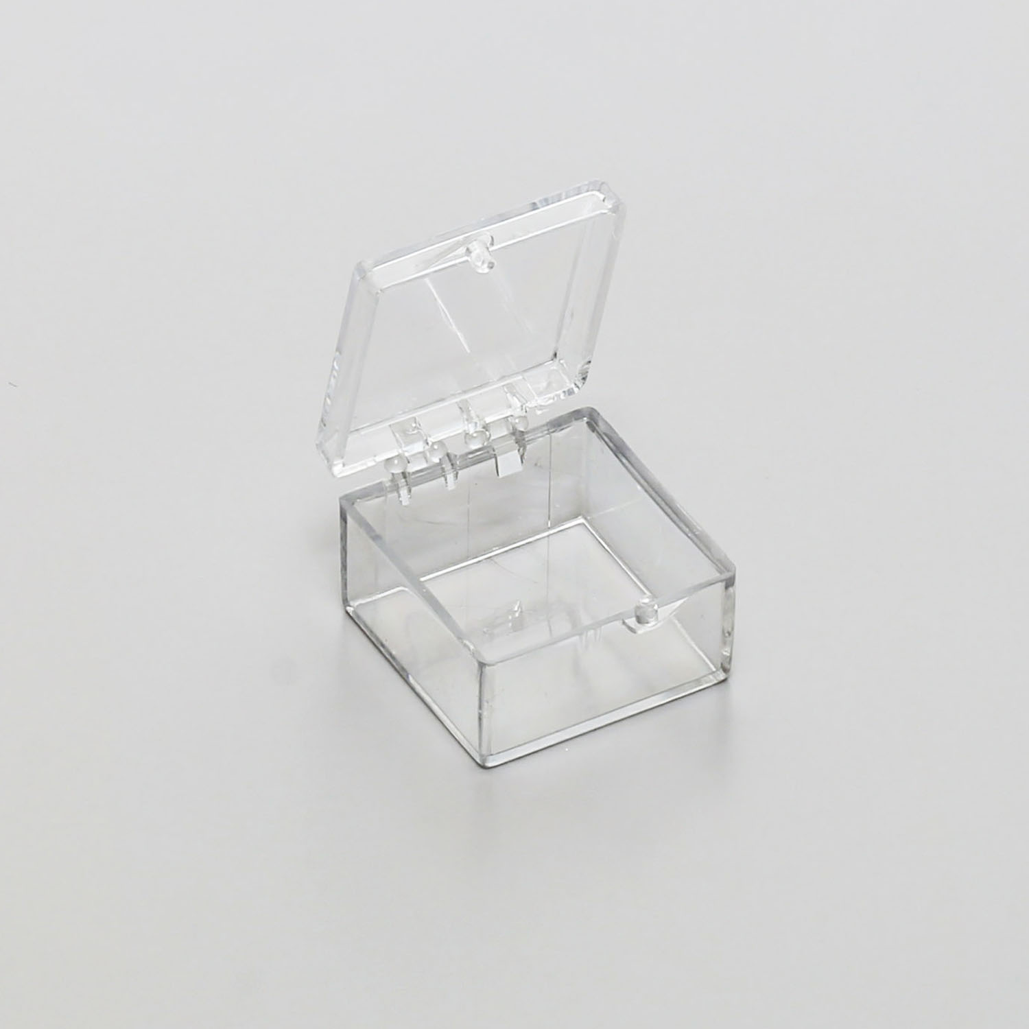 Polystyrol-Schachtel 25mm x 25mm x 16mm, transparent