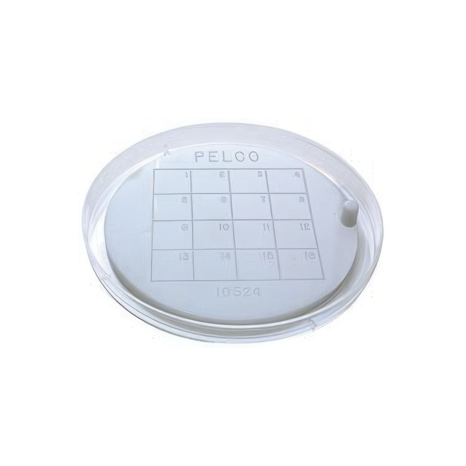 Silikonpad Ø 80mm mit Greif-Pin, rund, nummeriert (1-16) - Haftplatte zur Fixierung von EM-Grids