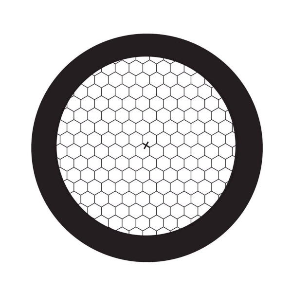 TEM Grids, Netzchen mit hexagonalen Mesh mit Mittelmarkierung