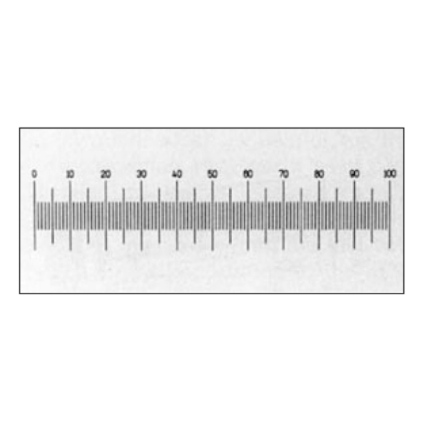 Millimeter-Miniskala - Kalibrierung für niedrige Vergrößerung (montiert & unmontiert)