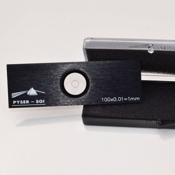 Objektträger-Mikrometer für Auflicht (Länge: 1 mm, Unterteilung: 0,01 mm)