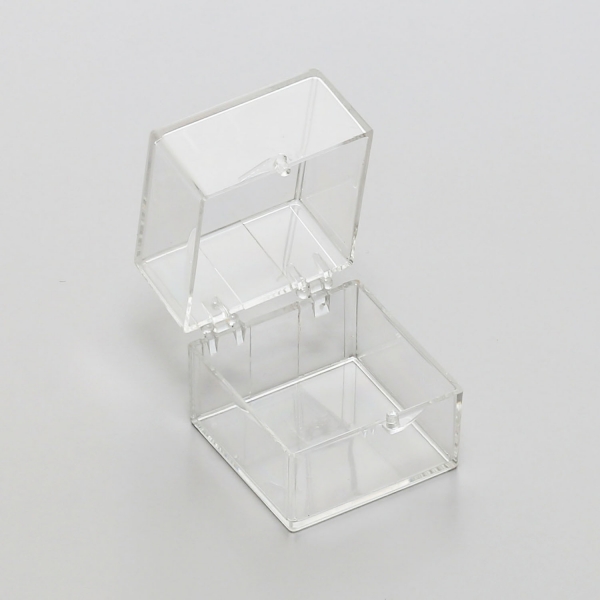 Polystyrol-Schachtel, transparent