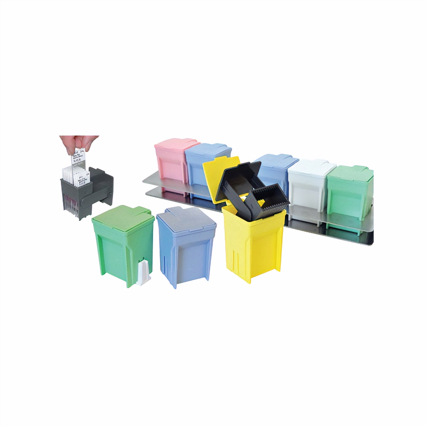 Handy Slide Box zur Aufbewahrung von 100 Objektträger in diversen Farben