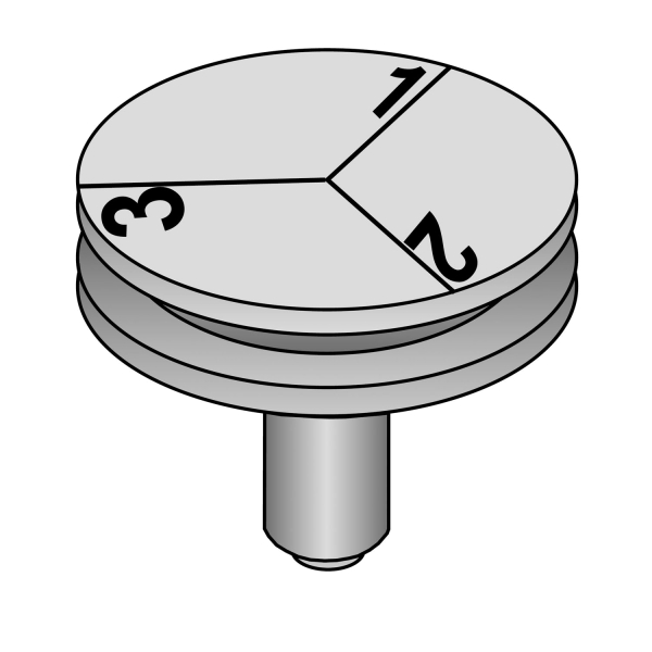Stiftprobenteller mit Unterteilung