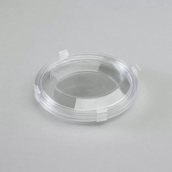 Aufbewahrungsschachtel mit Membran, rund, transparent